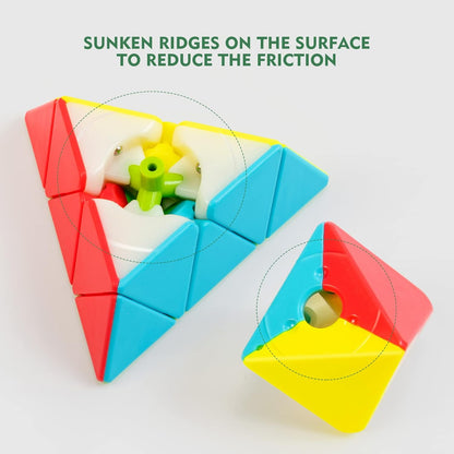 3x3 Speed Cube Stickerless with Stand & Tutorial: Problem-Solving Brain Teaser, Easy Turning Sensory Puzzle Toy Easter Gift Basket Stuffers for Boys 6-12, STEM Educational