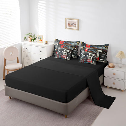 Erosebridal Chemical Equation Bed in a Bag Queen Comforter Set 7 Piece,Chemistry Bedding Sets Science Students Learning Gift Sheet Set with Comforter,Molecular Formula Education Bed Set - Colors B
