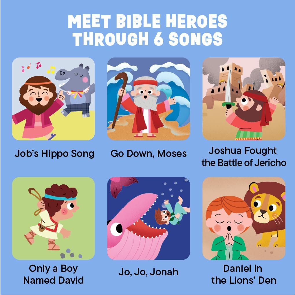 Dance with Jesus Christian Sound Books for Kids - 6 Bible Songs for Toddlers – Christian Gifts for Kids - Baby Bible for Baptism, Christening, Dedication Gifts, Sunday School, Preschool Homeschool