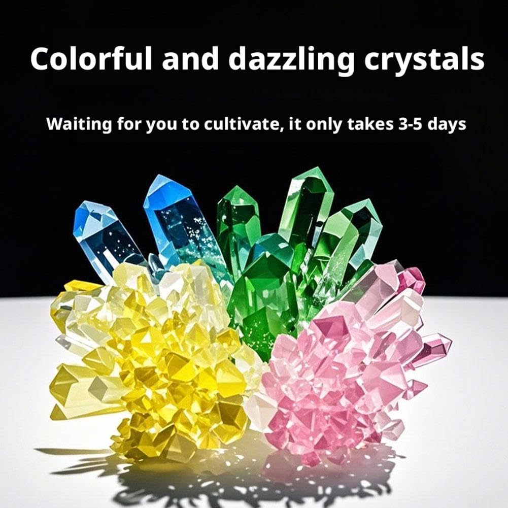 Crystal Growing Science Kit, Crystal Crafting Kit, Personalized Display (Green)