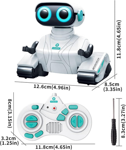 KaeKid Robots for Kids, 2.4Ghz Remote Control Robot Toys with LED Eyes & Flexible Arms, Dance & Sounds, RC Toys for 3 4 5 6 7 8 Year Old Boys Girls (Blue)