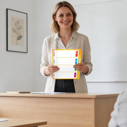 24Pcs Place Value Chart Dry Erase Flash Cards Double Sided Addition Subtraction Cardboard Math Whiteboard Math Manipulatives Teacher Portable Tool 12" x 9"
