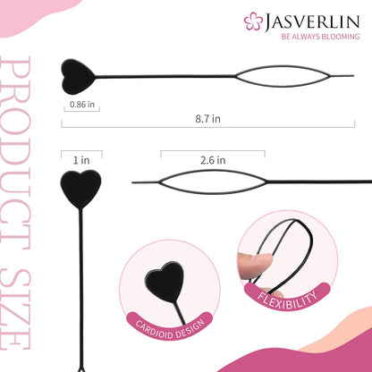 JASVERLIN Hair Beader Tool: Automatic Beads Loader for Braids, Ponytails, and Hair Threading Applicator Set (15 pcs, Black)
