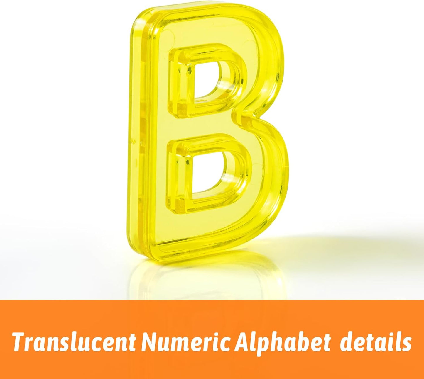 52 Pcs Plastic Capital Letters – 2 Sets of Capital Letters - Perfect Light Table Manipulatives for Early Learning and Play