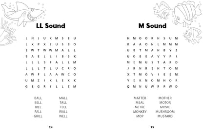 Beginner Word Search: First Phonics Puzzles for Kids Ages 6-8