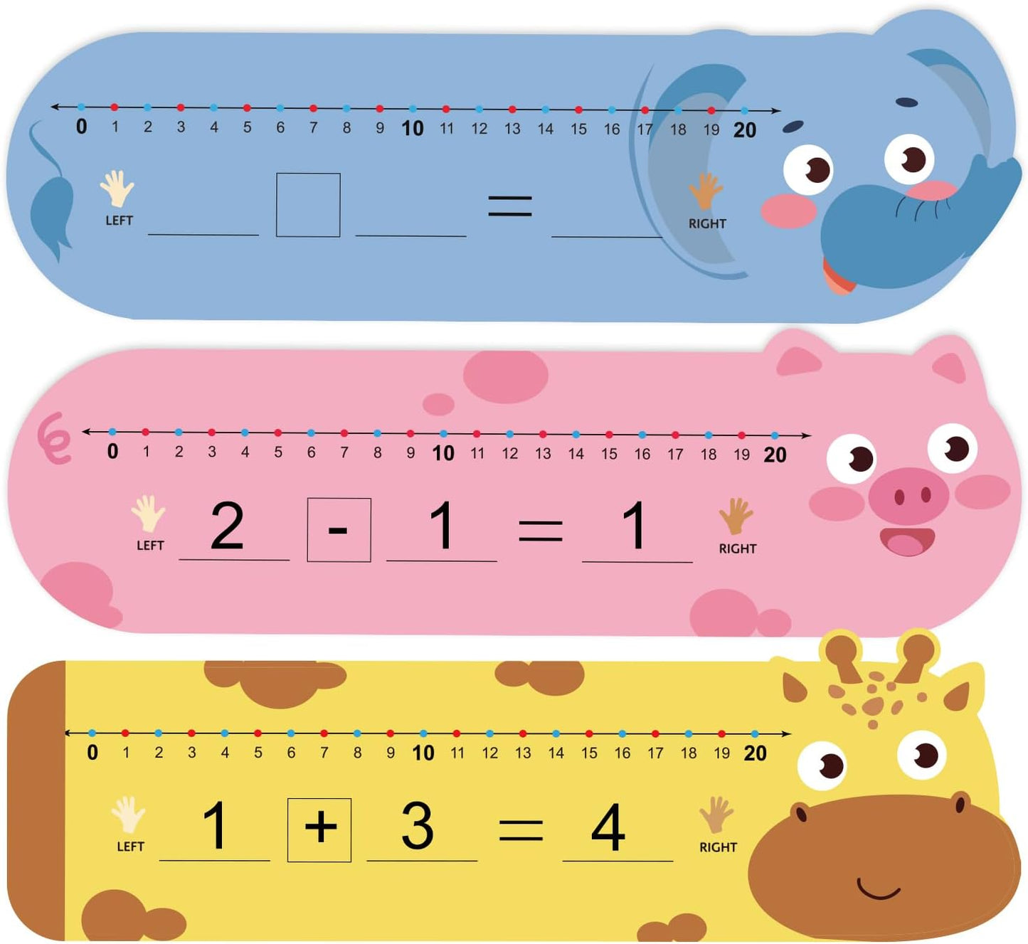 30Pcs Pencil Number Lines, Double Sided Number Lines for Students, 12x4Inch Erasable Number Line for Classroom Wall Home Teaching Supplies Must Haves