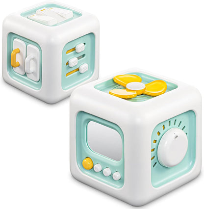 SOCBTNSO Busy Cube Toy for 1 Year Old Boy, Montessori Toys for 1+ Year Old, Travel Sensory Toys for Toddlers 1-3, Learning Fine Motor Skills| 1st Birthday Gifts 6 9 12 Months Baby