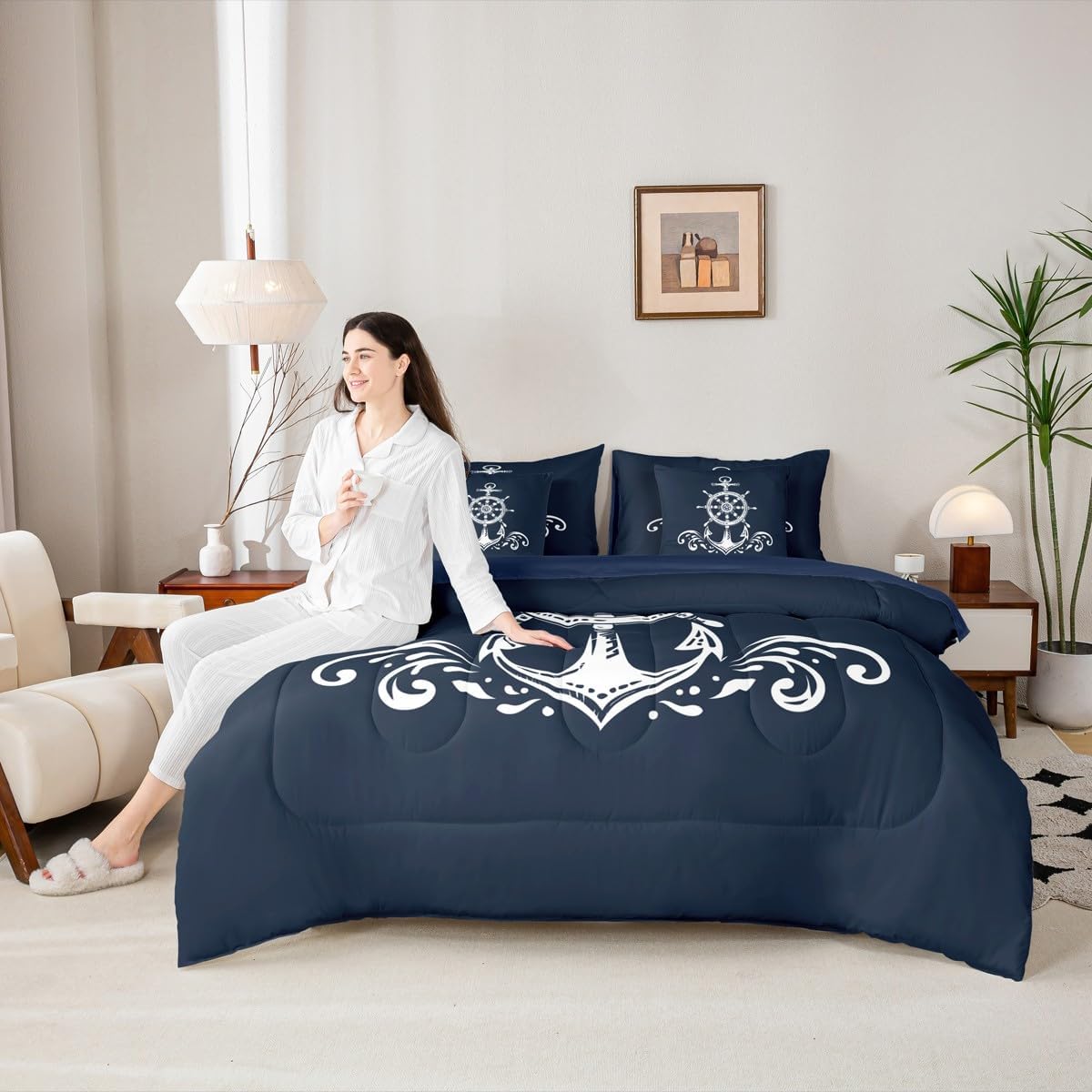 Erosebridal Chemistry Comforter Set with Sheets Full Size Periodic Table of Elements Bed in A Bag 7 Piece Science Chemistry Lovers Bedding Set for Kids Boys Children Bedroom Modern Black Bed Sets