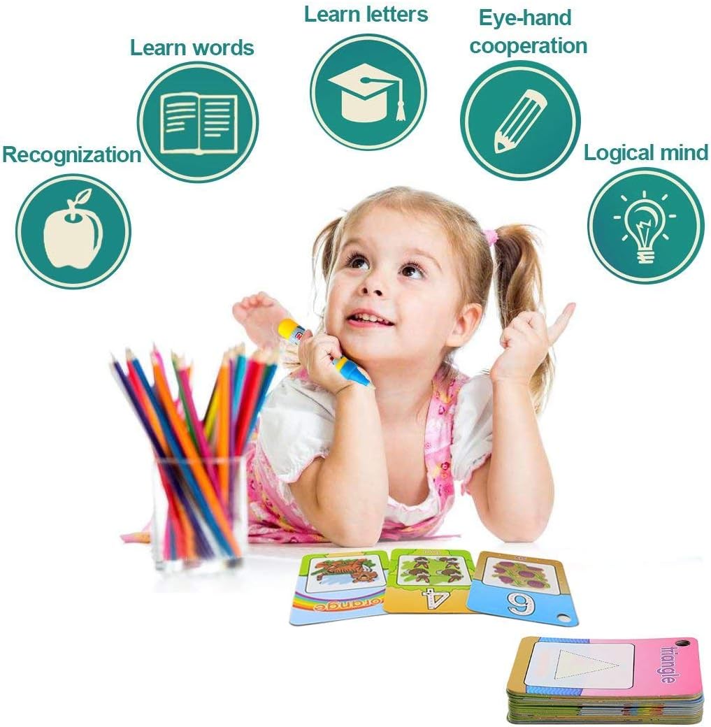 Coolplay A-Z 26 Alphabet Water Cards, Children Drawing Card for Kids Educational Toys for Travel