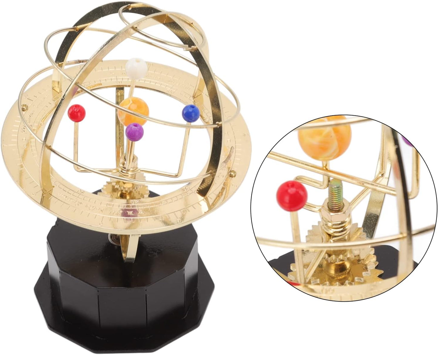 Grand Orrery Model of The Solar System Metal Solar System Model Decoration for Teenagers Educational Tabletop Toy Office Study Classroom Decoration Iron Electroplating Process