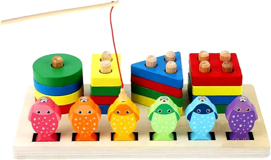 Montessori Toys for 1 2 3 Year Old Girls Boys,Gifts for 2 Year Old Learning Toys Stacking Toys for Toddlers Shape sorter (Standard Edition)