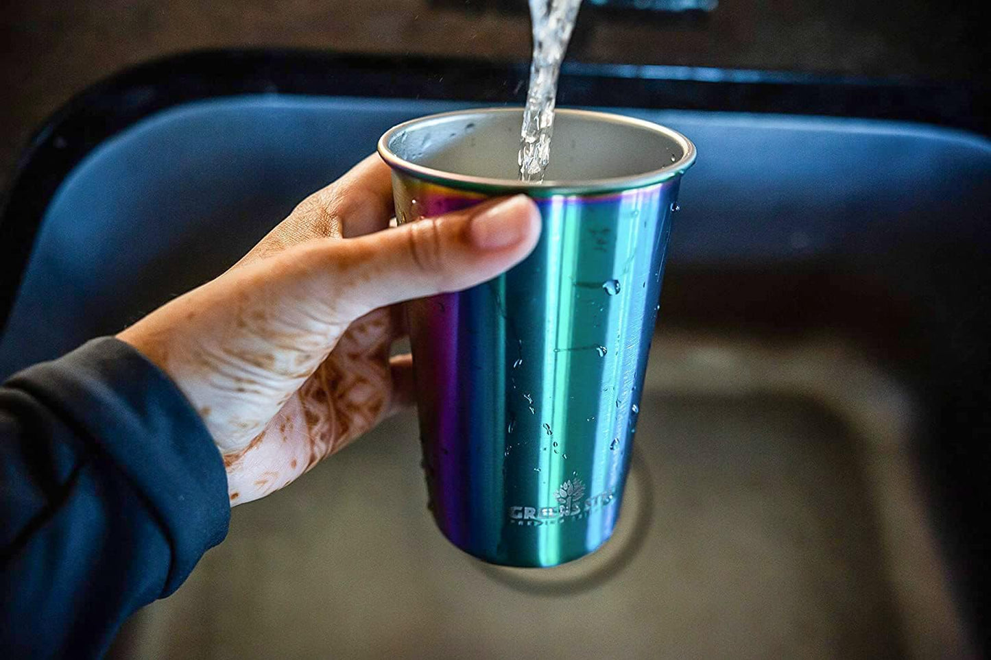 10oz Kids Cups – Stainless Steel Cups for Home, Party, Camping & Outdoor Activities – BPA Free, Unbreakable, Premium Stackable Metal Drinking Glasses for Children (4-Pack)