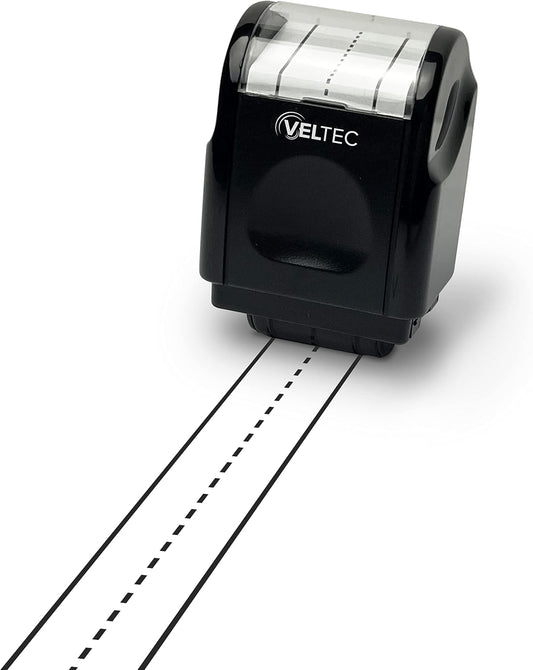 Veltec Dashed Handwriting Lines Practice Roller Stamp for Kids, Parents and Teachers (Black)