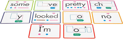Junior Learning: Rainbow Phonics - Heart Words - 93 Word Cards, Flash Cards Use Visual Clues to Learn Core Words, Level Based Cards, Kids Ages 4+