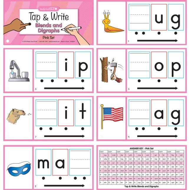 Really Good Stuff Tap and Write CVC Words - 120 Cards