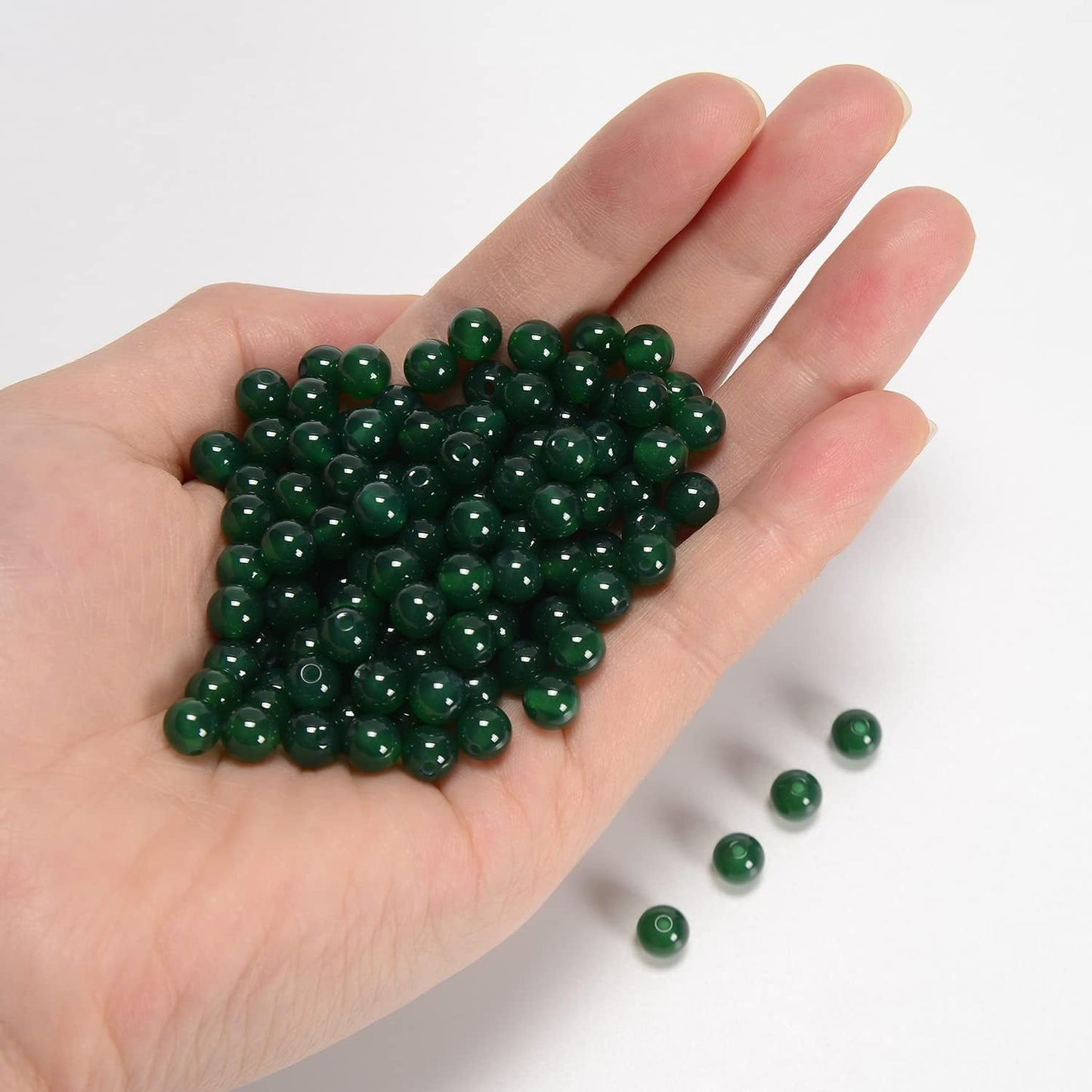 NCB 100pcs Original Natural Stone Beads Gemstone Round Loose Beads 6mm 8mm 10mm (Blue Aventurine, 6mm 100Beads) - Colors B