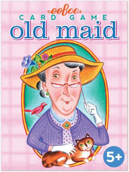 eeBoo Old Maid Playing Card Game - 50 Career Themed Cards, Classic Matching Card Game, Durable Oversized Cards, Screen-Free Fun, Ages 5+