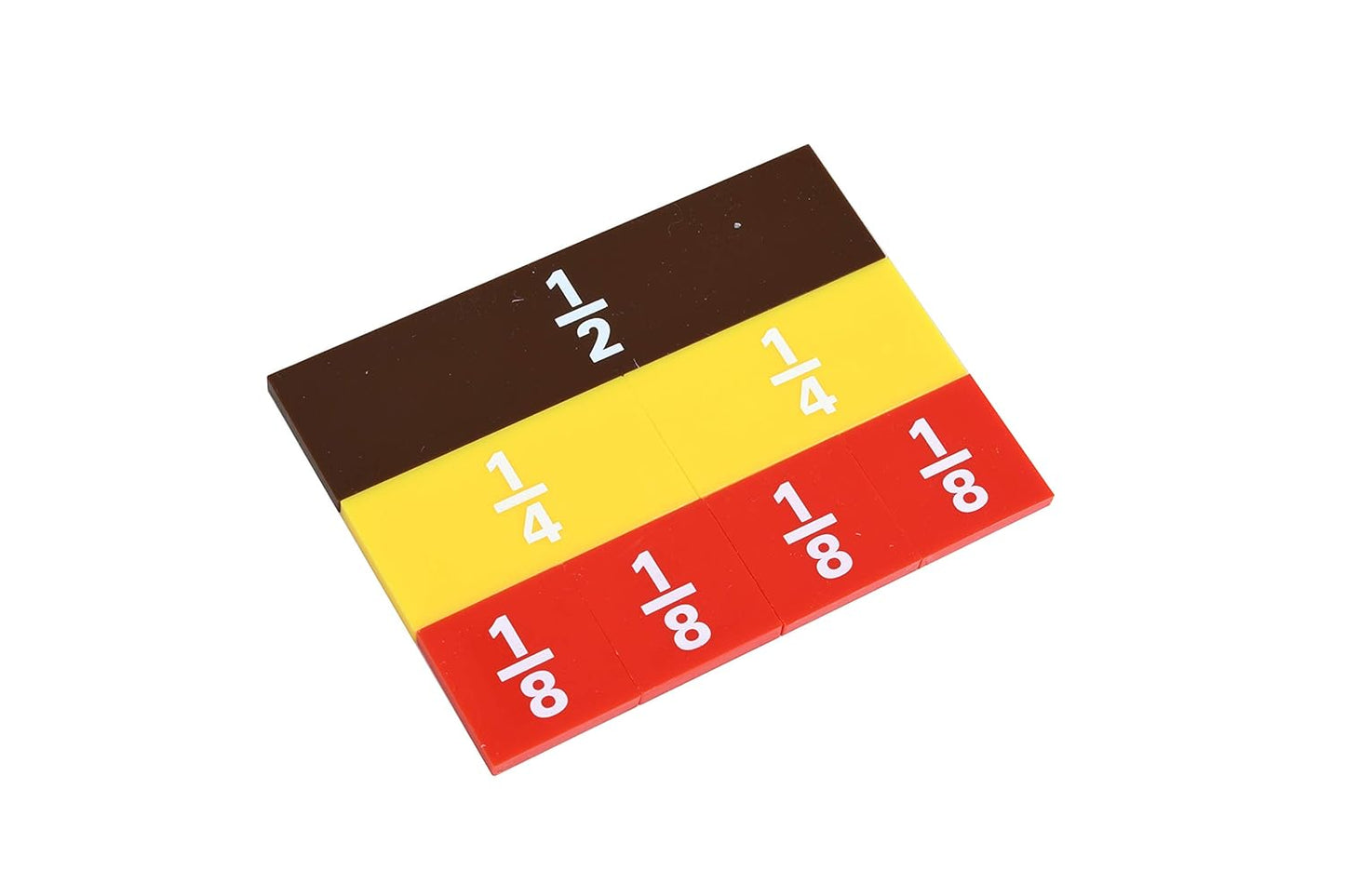 Learning Advantage Fraction/Decimal Tiles | Set of 51 | Double-Sided Rainbow Tiles | Early Math Manipulative | Teach Fractions, Decimals and Equivalents