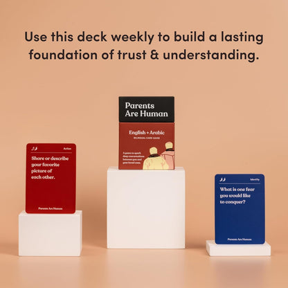 Parents Are Human, Relationship Cards, Get to Know Each Other Better, Parents, Families, Teens & Kids Relationship Building, Light & Deep Questions, 70 Questions & Activity Cards, English