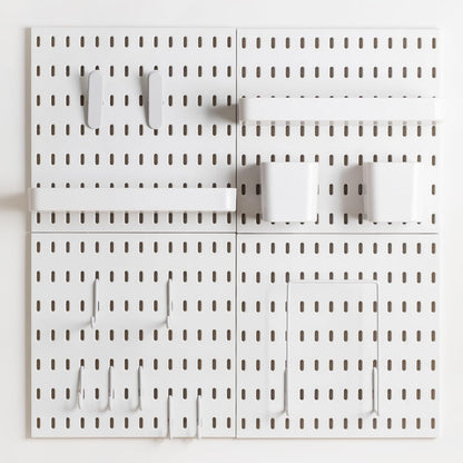 8-Pack 22"x44" Plastic Pegboard Panels Durable Modular Organizer Boards for Wall Storage, Garage, Workshop & Craft Room – Lightweight & Easy to Install