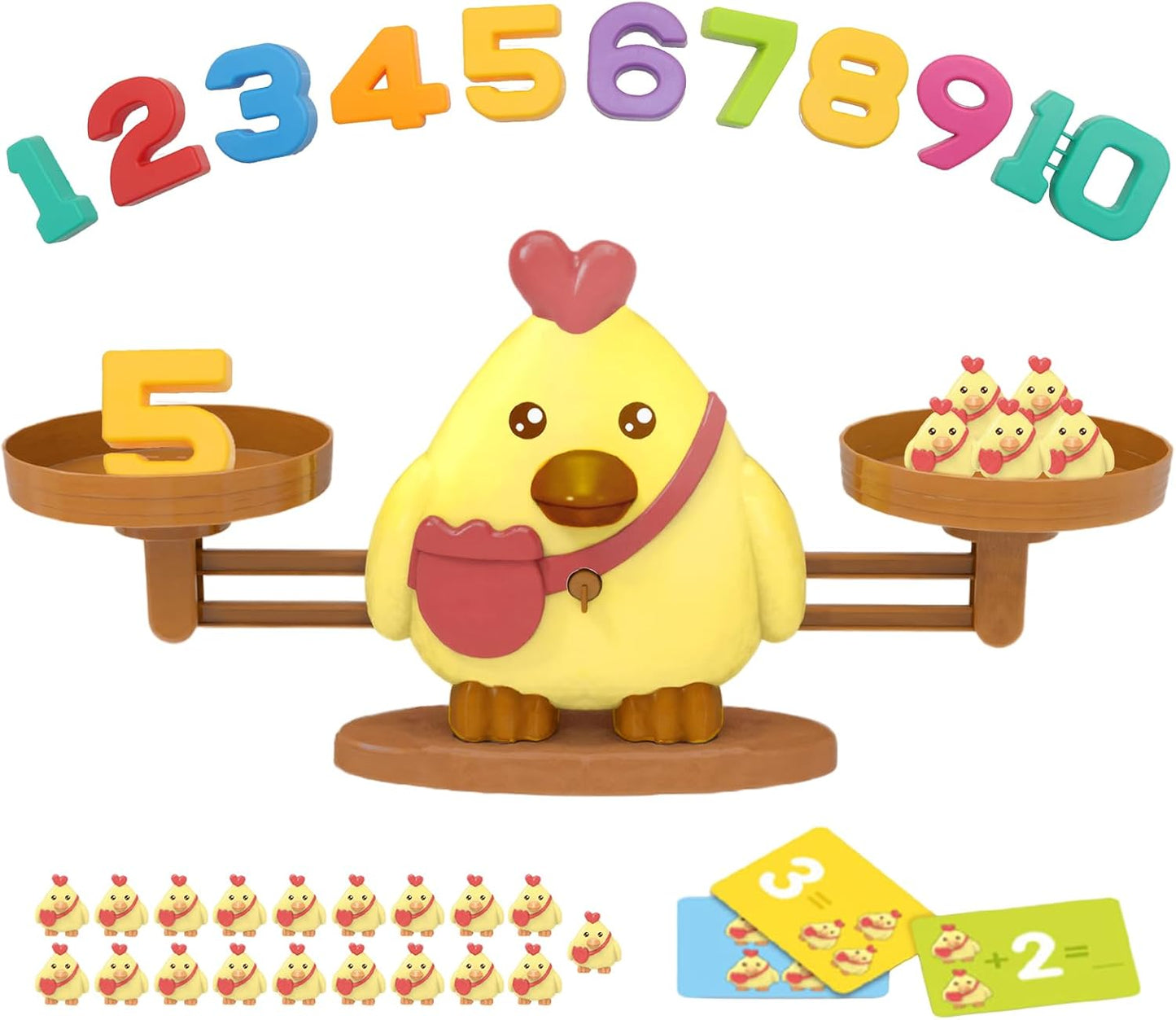 Snugzy Frog Balance Counting Toys, Number Counting Scale Games for Kids Cool Math Learning Games for Boys and Girls Preschool Kindergarten Learning STEM Montessori Educational Toys for 3+ (93 PCS)