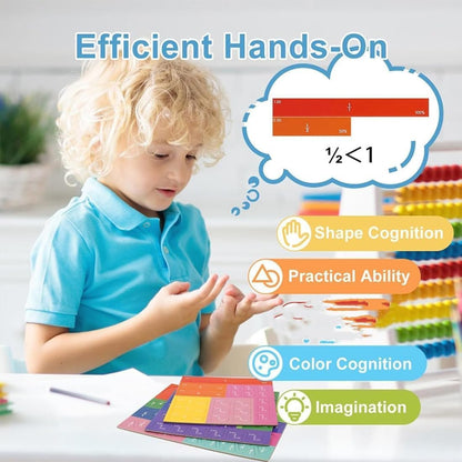 2026 New Magnetic Fraction Demonstration Book, 102 Pcs Magnetic Fraction Tiles & Fraction Circles, Magnet Fraction Disc Set for Kids, Math Fractions Manipulatives for Elementary Middle School (Set-A)