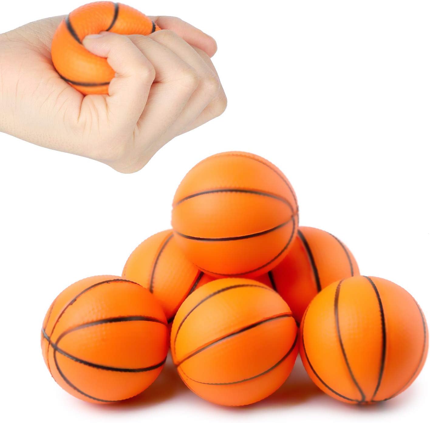 24 Pack Squeezable World Stress Balls for Kids Mini Earth Ball - Pressure Relieving Health Balls Globe Pattern Balls , School, Classroom, Party Favors (2.5" Inches)