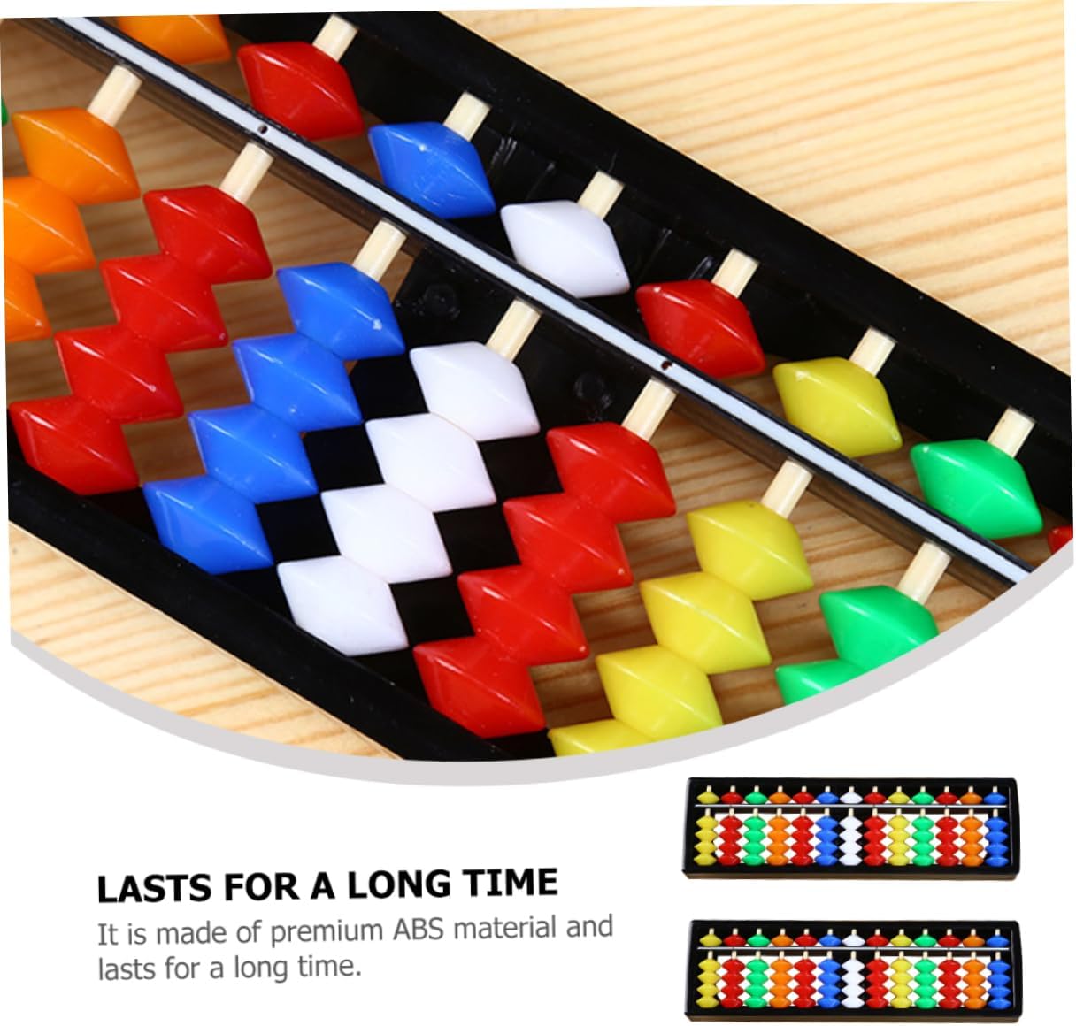 Kids Abacus Math Learning Toy 7.99 Inch Lightweight Beads Counting Tool for Early Math Skills Development and Classroom Use