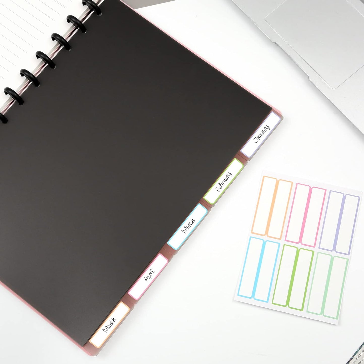 Discbound Notebook Refills for 11 Discs Notebooks 8.6 in x 12 in Letter Size 120 Sheets Multi-Subject Project Lined Pages Customizable Removable Pages(100 GSM) Heavyweight Planing Paper