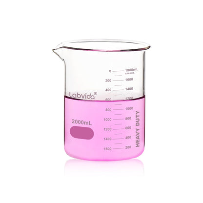 12pcs 50ml Upgrated Thick Glass Beakers, Shot Glass Beaker set, 3.3 Boro Griffin Low Form, Double Scale, LVA003