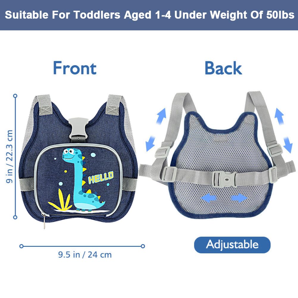 Accmor Toddler Harness Leash + Reflective Anti Lost Wrist Link, Cute Car Kids Back Pack with Hand Strap Collapsible Child Walking Restraint Belt Tether Hold Baby Boys Close for Outdoor Travel