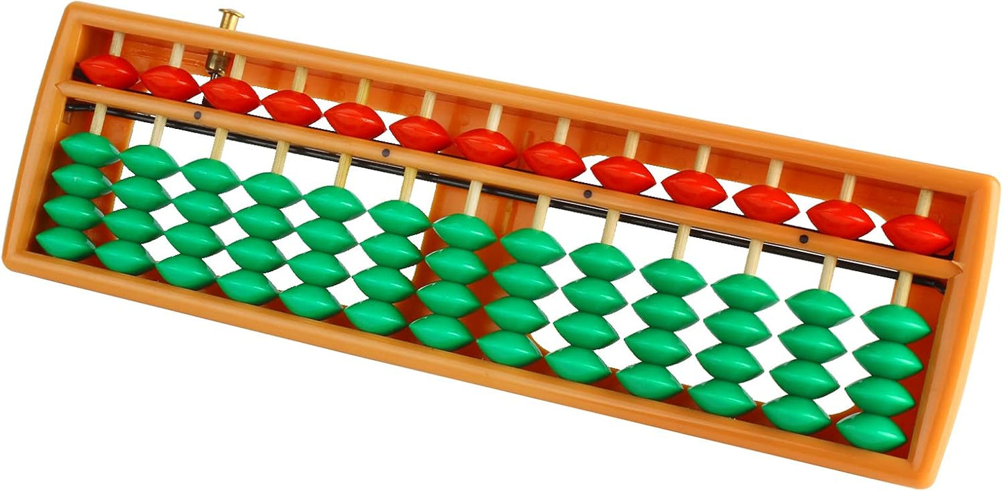 Larcele Bead Arithmetic Counting Abacus with Reset Button,13 Column SP-02 (Black 2)
