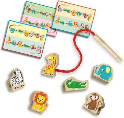 SES Creative 14487 My First - Lacing Wooden Animal Beads