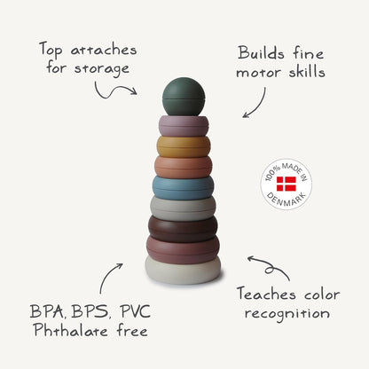 mushie Stacking Rings Toy | Made in Denmark (Original)
