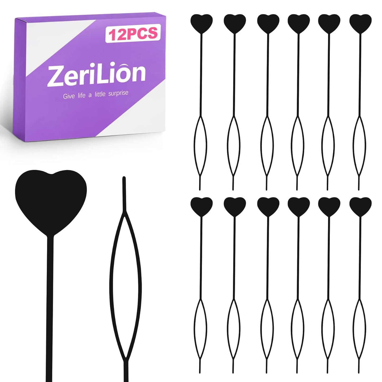 12 Pcs Quick Hair Beader Tool for Braids - Bead Threader for Hair, Easy Loop Styling Kit for Kids Girls, Kids Hair Styling Essentials Kit