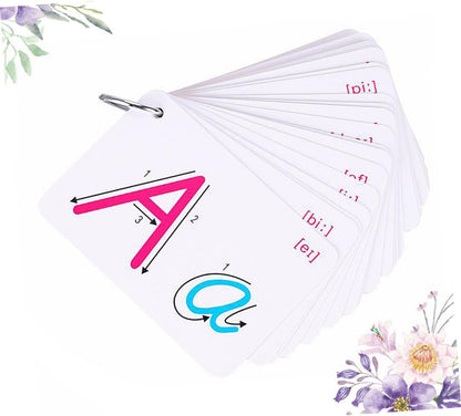 Vaguelly 2 Sets Colorful Double-Sided English Letter Cards Educational Spelling Flashcards for Boys and Classroom Learning Portable Vocabulary Building