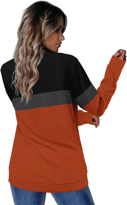 CRAZY GRID Womens Trendy Long Sleeve Shirts Casual Loose Soft Sweatshirt Fall Tops