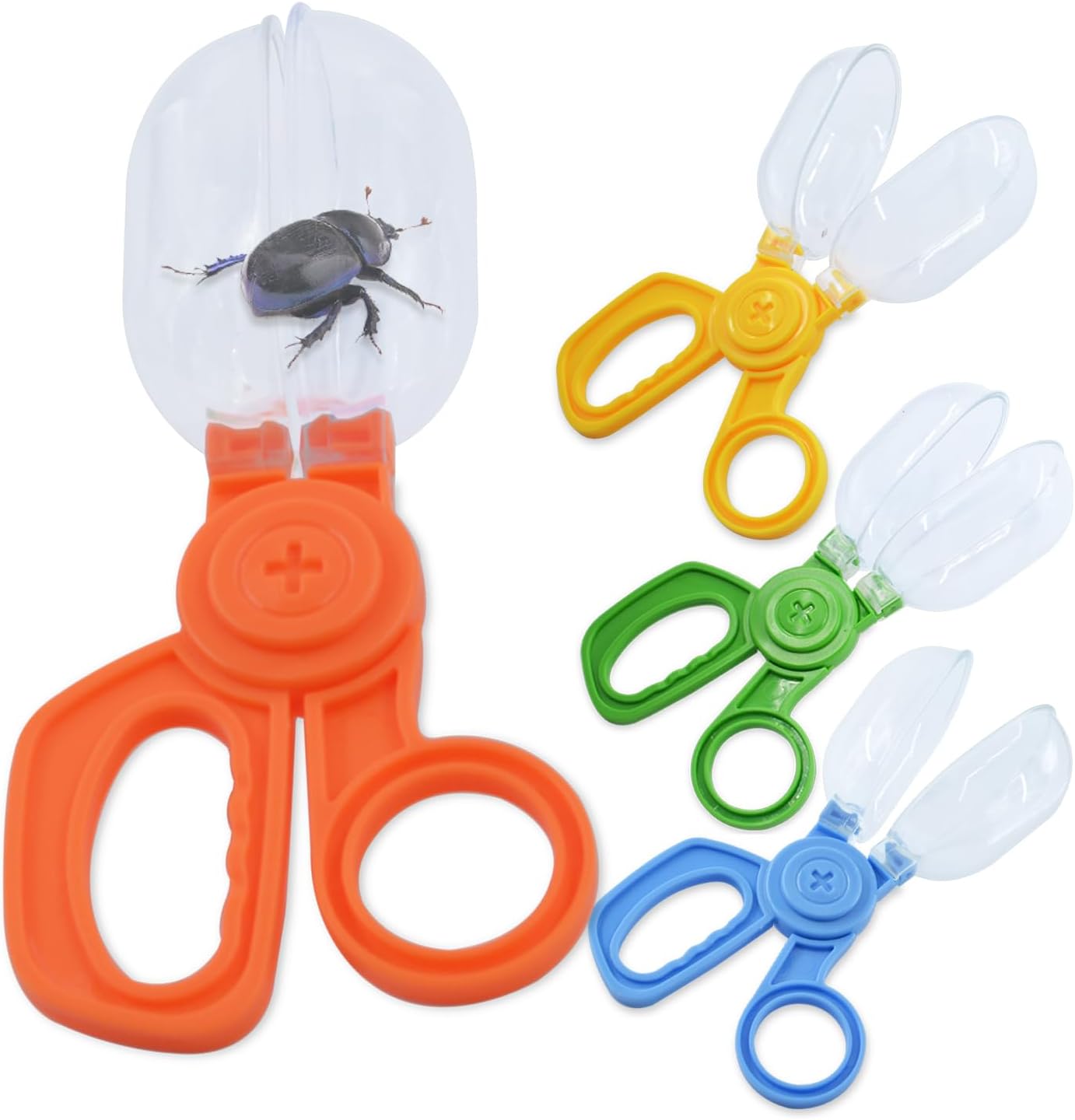 Bug Catcher Scoopers for Kids, 4PCS Handy Scoopers for Bug Catching, Fine Motor Skills Toys for Children Ages 3+
