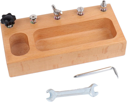 MEROCO Montessori Screwdriver Board Set for Kids 2-5 Years, Wooden Educational Learning Sensory Nuts and Bolts for Toddlers, Preschool STEM Waldorf Gift