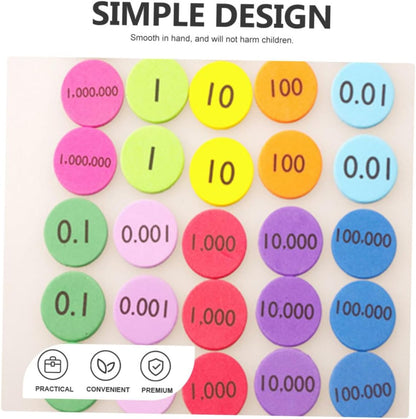 300Pcs Eva Foam Place Value Disks Non Slip Math Discs for Counting Learning Educational Manipulatives for Teachers