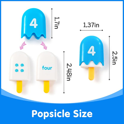 100 Pcs Math Linking Cubes with 384 Cartoon Stickers – Mini Number Pops 1-10 – Essential Counting Cubes for Kids Math Learning and Fun Activities