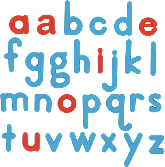 Really Good Stuff Color-Coded Magnetic Letters - 80 Lowercase Letters (Red Vowels, Blue Consonants)