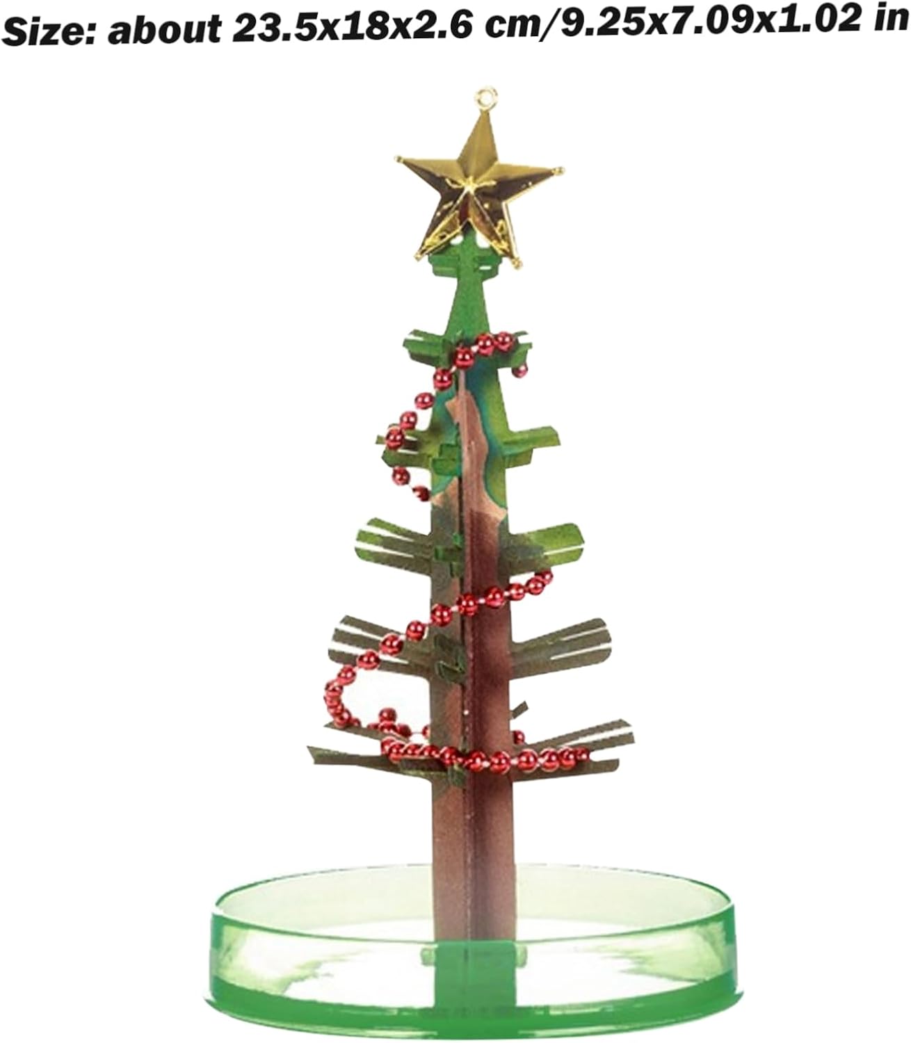 Christmas Decor Crystal Growing Kit, Mini Flower Tree Crystal Growing Cherry Blossom Paper Trees Toys Desk Decor for Kids on Birthday, Christmas Style 2