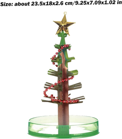 Christmas Decor Crystal Growing Kit, Mini Flower Tree Crystal Growing Cherry Blossom Paper Trees Toys Desk Decor for Kids on Birthday, Christmas Style 2