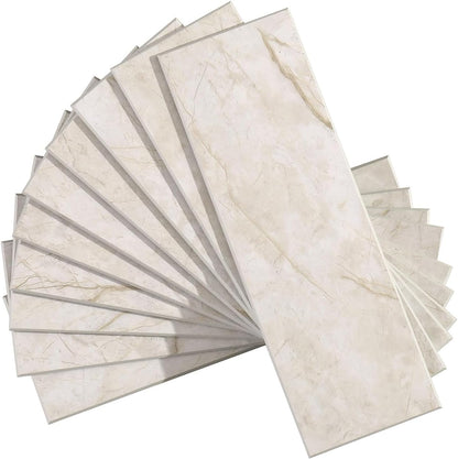 Tilingview 30 PCS Peel and Stick Backsplash Tile for Kitchen/Bathroom/Living Room, 3"x 9" Self-Adhesive Subway Tile for Backsplash, Matte Textures Tiles/Handmade Tiles (Sand Color)