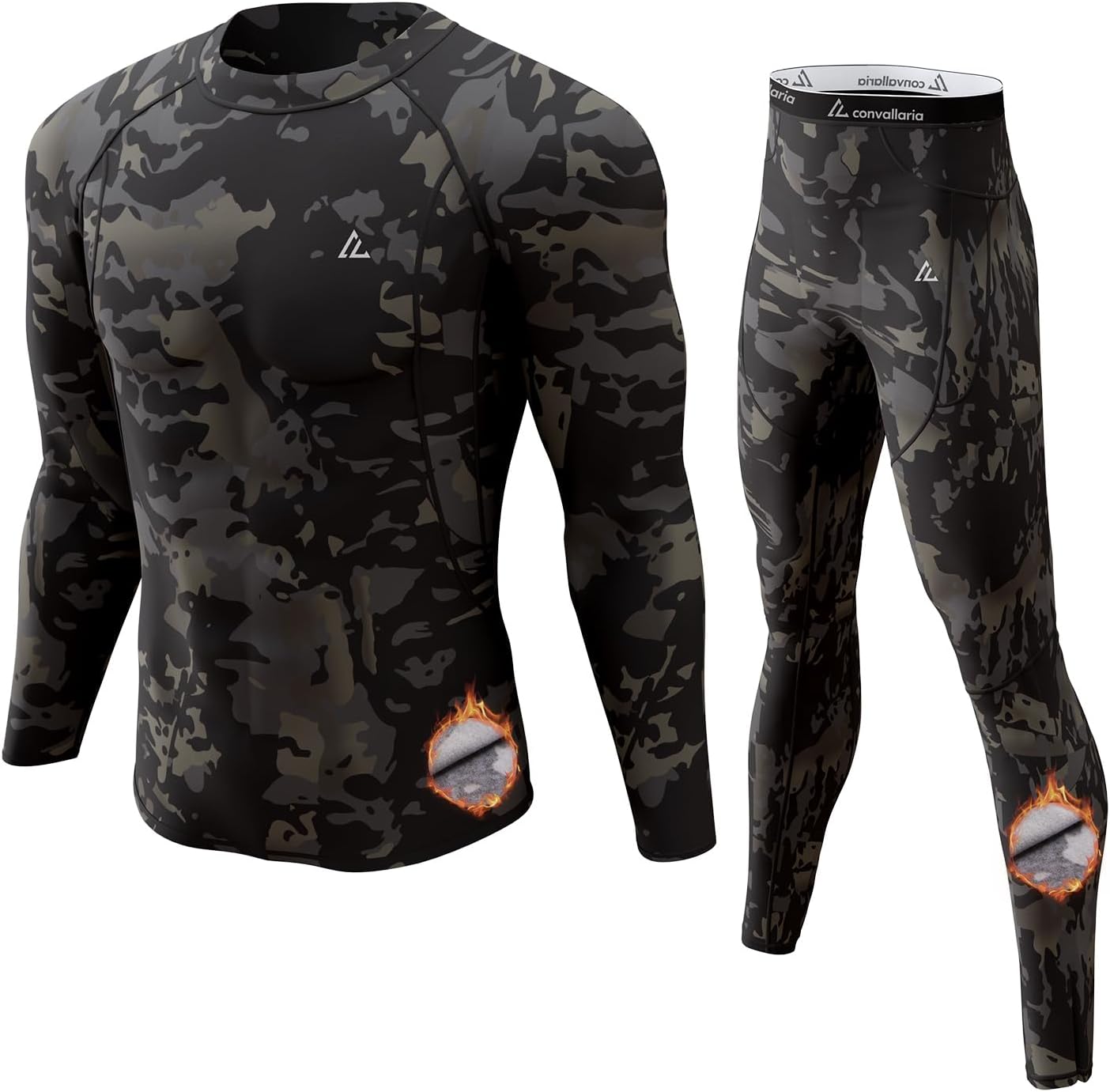 CL convallaria Thermal Underwear Long Johns Set Mens Winter Gift Hunting Gear Sport Base Layer Bottom Top - Colors B