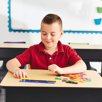 EAI Education Fraction Tiles Without Tray: Numbered - Set of 51