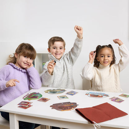 Miniland Board Game for Kids +5, Develops Fine Motor Skills, Come with Wooden Bugs, Tweezers and Game Boards, Children Memory and Pincer Grasp | Catch The Bug