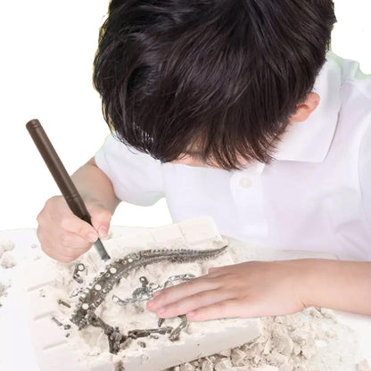 Dig & Discover Dino Tyrannosaurus Rex Dinosaur Skeleton 3D Fossil Bones Excavation, Science Educational Toy Kit for Kids, Children
