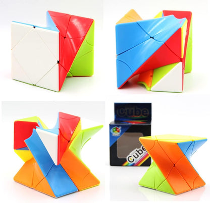 Cube Twist 3x3 Stickerelss Speed Cube Vivid Color Magic Puzzle Toys Puzzle Boxes (Twist 3rd Order Puzzle Boxes)